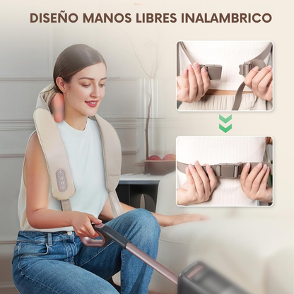 Masajeador inalámbrico para cuello y espalda