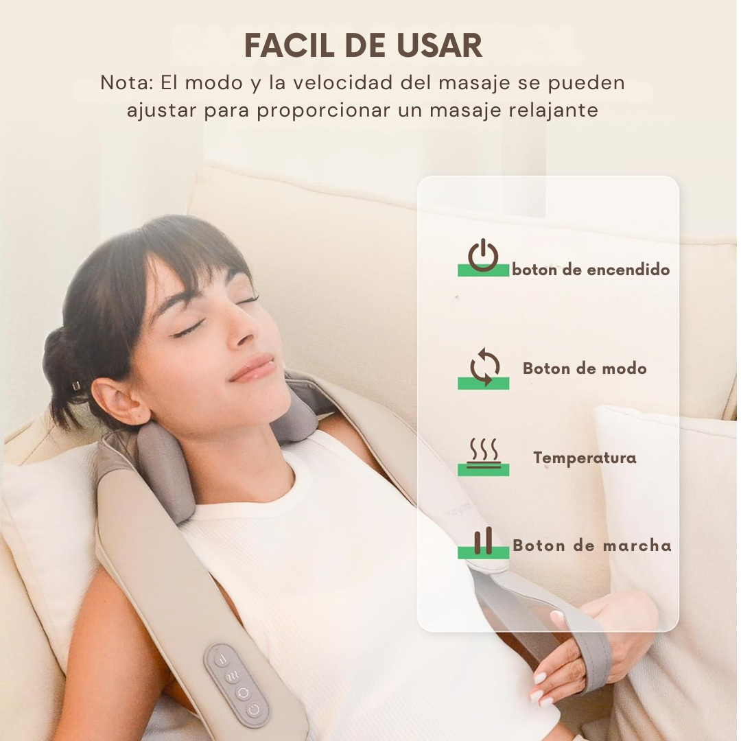 Masajeador inalámbrico para cuello y espalda