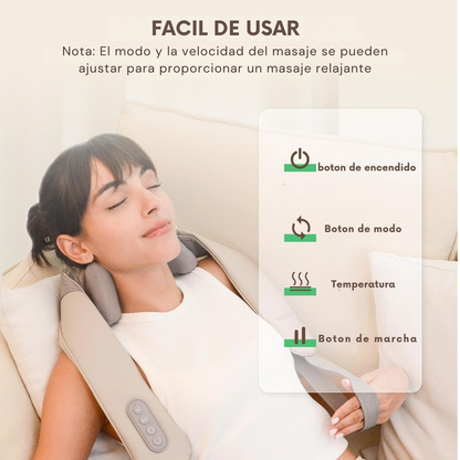 Masajeador inalámbrico para cuello y espalda